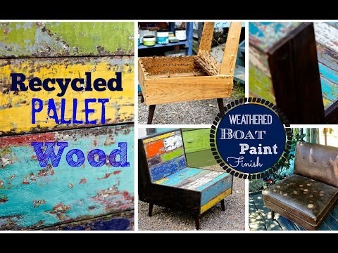 How to build a pallet wood chair, and  paint weathered wood finish, plus giveaway winners!