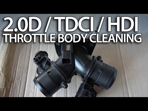 How to clean throttle body in 2.0D HDi TDCi (136PS Volvo Ford Peugeot diesel engine IAT MAP)