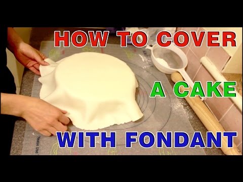 How to cover round cake with fondant sugar paste