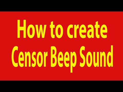 How to create a Censor Beep Sound in Audacity