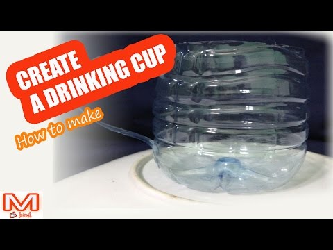 How to create a drinking cup using a bottle