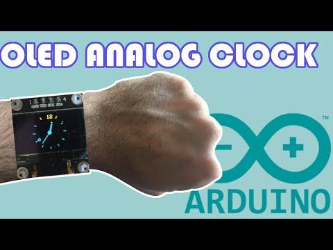 How to create analog style clock with RTC DS1302 module , SPI ssd1309 OLED Display and Arduino Uno