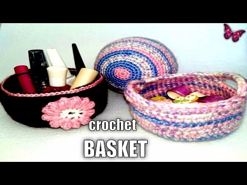 How to crochet BASKET / &amp;Ouml;rg&amp;uuml; SEPET nasıl yapılır ?