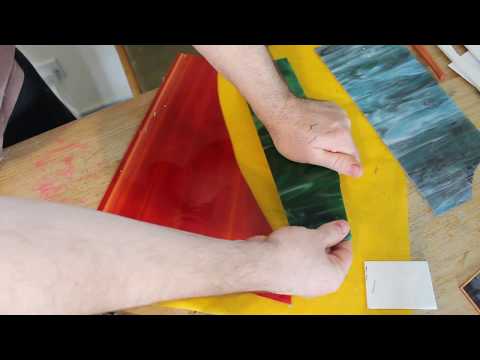 How to cut glass, Tiffany glass work.