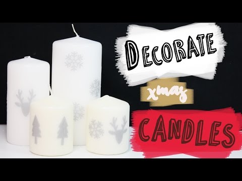 How to decorate Christmas Candles | Decorate candles with paper napkins