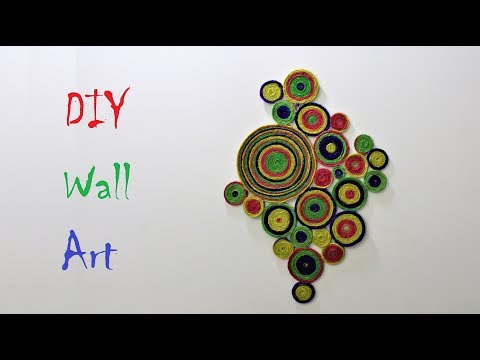 How to decorate wall with jute, DIY wall art