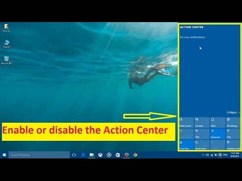 How to disable the Action Center in Windows 10