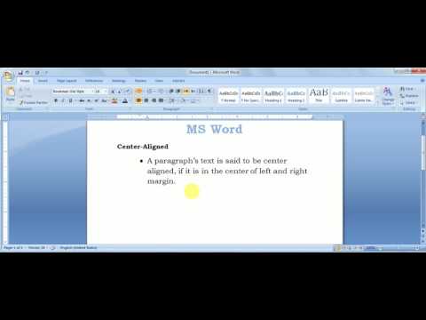 How to do Text Alignment in Microsoft Word