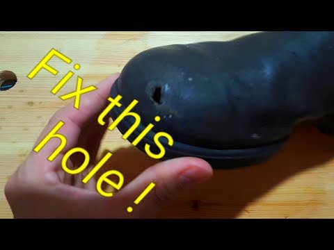 How to fix hole in work boots/ leather shoe at home