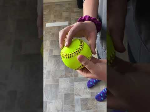 How to grip a softball