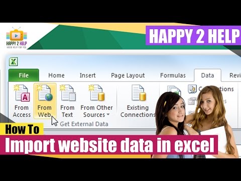 How to import data from any website to excel worksheet instantaneously.