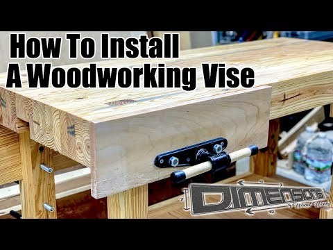 How to install a Woodworking Vise// Woodworking// Quick Release Vise