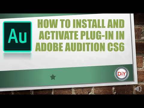 How to install and activate Plug-in in Adobe Audition