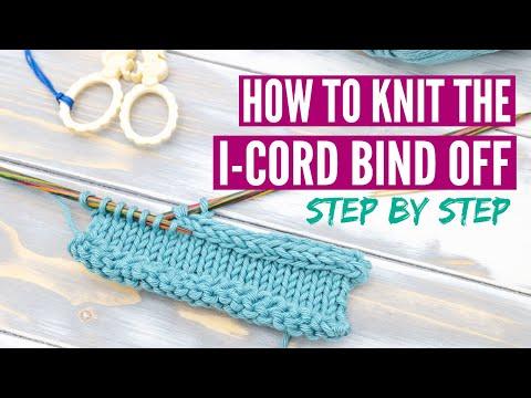 How to knit the I Cord Bind Off - Step by step tutorial