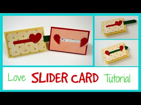 How to make - Greeting Card - Valentine sliding card making - DIY Paper Crafts Tutorial