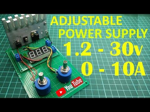 How to make 0-30v 0-10A variable power supply Adjustable voltage and current | LM317 | DIY Homemade