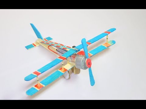 How to make Aeroplane using DC motor - (Wooden Plane)