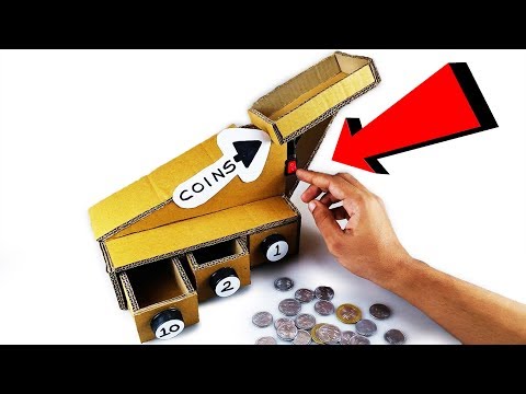 How to make Automatic Coin Sorting Machine from Cardboard DIY