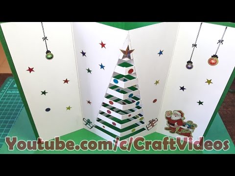 How to make Christmas Cards for Kids 2016, Pop Up christmas greeting cards for kids at home