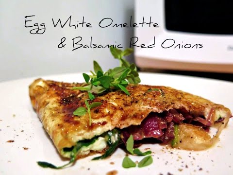 How to make Egg White Omelette with Balsamic Red Onions - Stop Motion Cookery