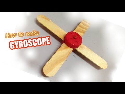 How to make Gyroscope - cream sticks &amp;amp; bottle caps ✔