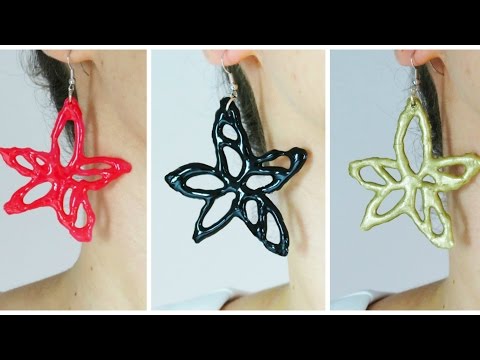 How to make MY FAVORITE EARRINGS | DIY Glue Gun Earrings TUTORIAL |Jewelry | IMAGINE HEARTS