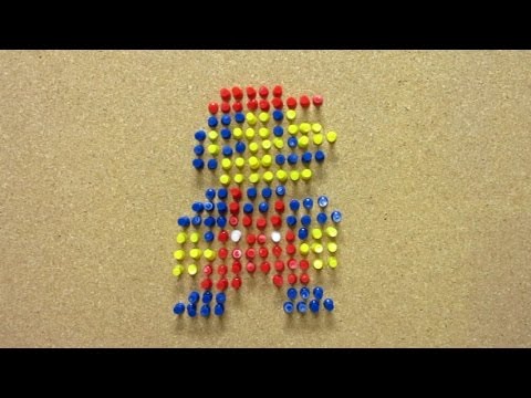 How to make Mario with Push Pins