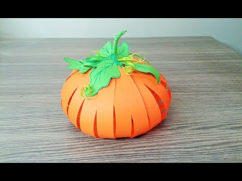 How to make Paper Pumpkin, DIY Paper Pumpkin