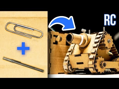 How to make RC tank with cardboard at home. Creative DIY idea