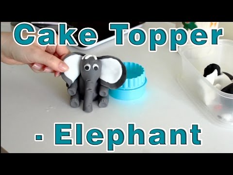 How to make Sugar Paste Fondant Elephant Cake Topper