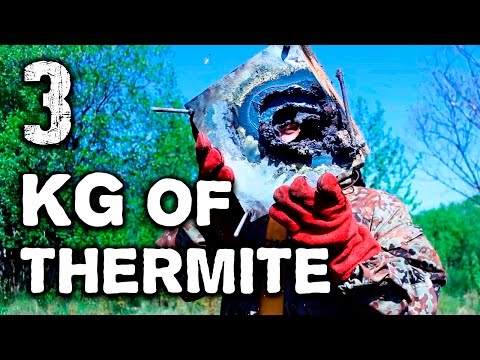 How to make THERMITE bomb from TRASH! 3 KG termite mixture.