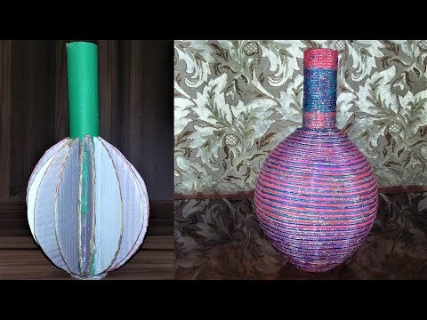 How to make Vase from PVC Pipe and Cardboard