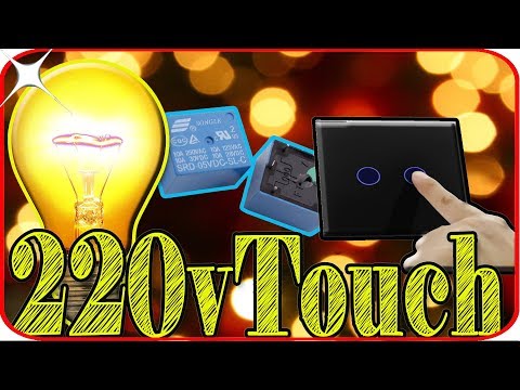 How to make a 220v touch switch light circuit using mosfet transistor and relay