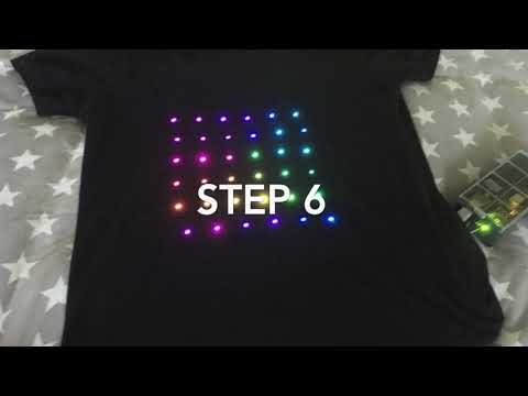 How to make a 6x6 LED Matrix T shirt using Arduino