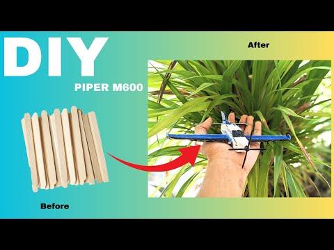 How to make a Airplane out of Ice cream sticks | Piper m600 |