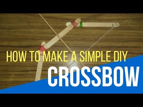 How to make a CROSSBOW from Popsicle sticks - easy