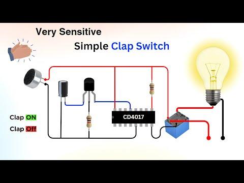 How to make a Clap Switch || using 4017 IC || Very Sensitive Clap Switch || Clap switch circuit