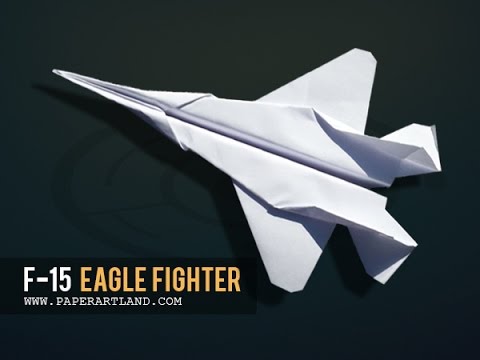 How to make a Cool Paper Airplane that FLIES Far | F-15