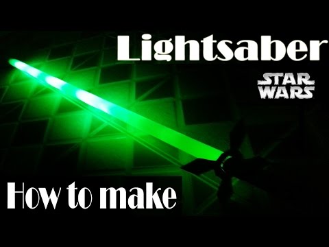 How to make a Lightsaber Star Wars - by Led light and Plastic pipe