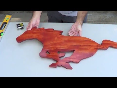 How to make a Mustang Pony shaped wooden wall art out of plywood