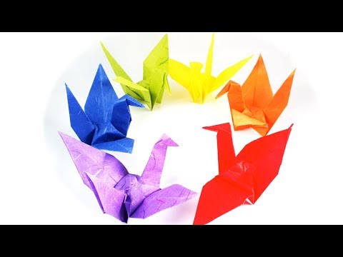 How to make a Paper Bird / Origami Crane for Kids