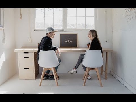 How to make a Plywood Desk with Minimal Tools | Easy Woodworking Project