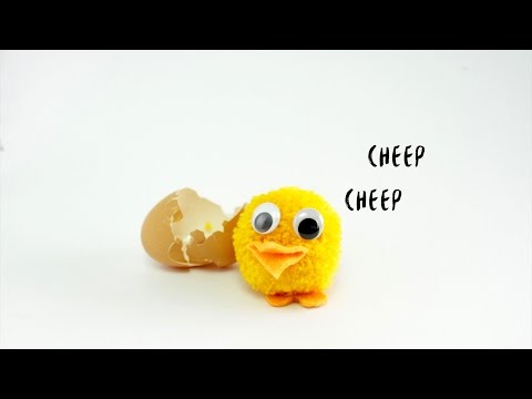 How to make a Pom Pom Chick for Easter