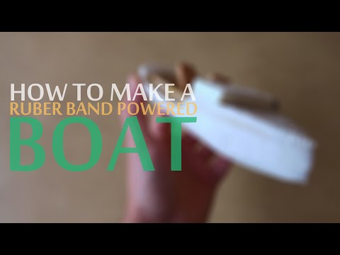 How to make a Rubber Band Powered Boat at Home (DIY Video Tutorial) 2016