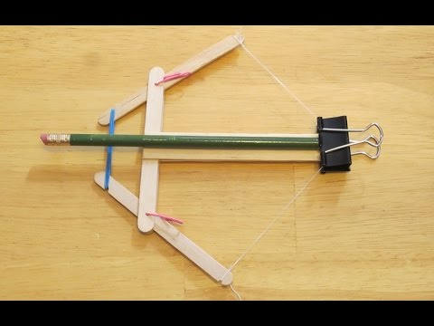 How to make a Rubber Band Powered Crossbow