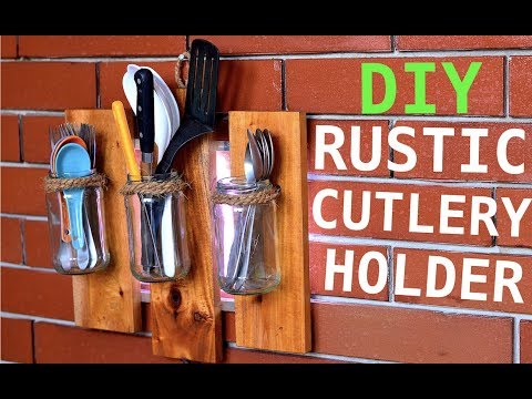 How to make a Rustic Wooden Cutlery Holder