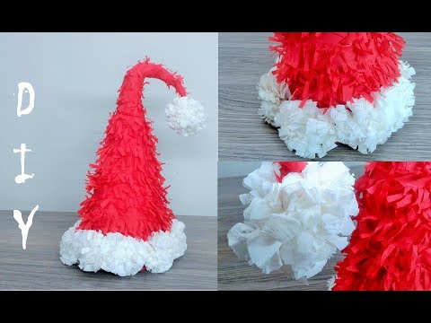 How to make a Santa hat - DIY Christmas craft Ideas