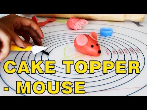 How to make a Sugar Paste Icing Fondant Mouse Cake Topper