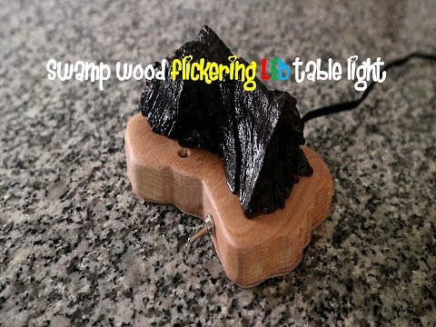 How to make a Swamp wood flickering LED table light DIY