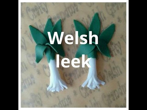 How to make a Welsh Leek from fondant